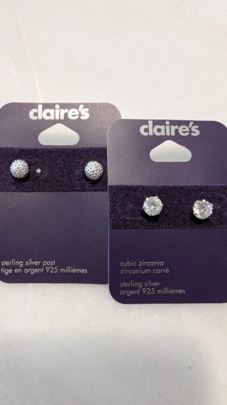 Pendientes plata: 2 pares