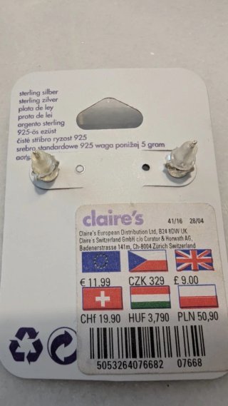 Pendientes plata: 2 pares