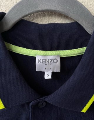 Polo Kenzo azul y amarillo Talla S
