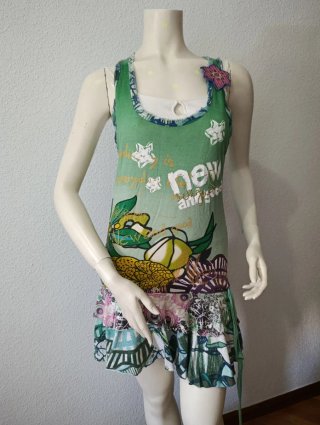 Vestido verde estampado Desigual