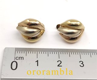 Pendientes Oro 18K tricolor