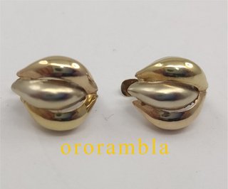 Pendientes Oro 18K tricolor