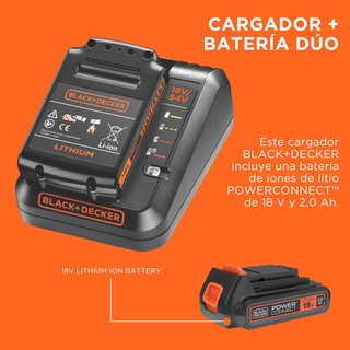 Kit Batería y Cargador Black+Decker 18V