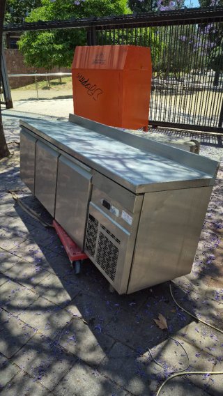 Bajomostrador refrigerado acero inoxidable