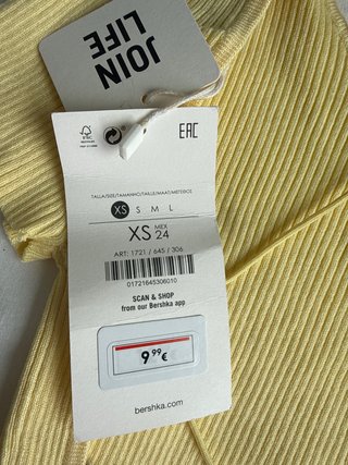 Camiseta amarilla verano talla XS