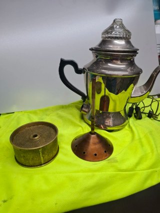 Cafetera Eléctrica Vintage Cromada