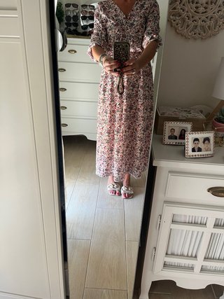 Vestido largo estampado floral verano