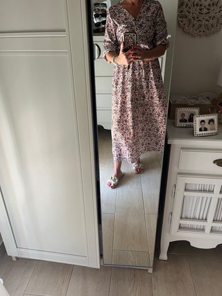 Vestido largo estampado floral verano