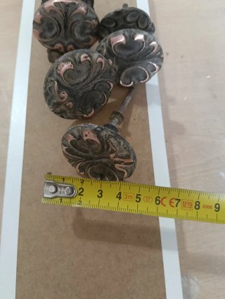 Maniglie per cassettiera in ottone massiccio anni '20