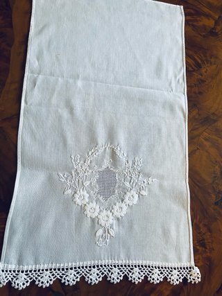 Tovaglietta/Centrino cotone bianco 40x73
