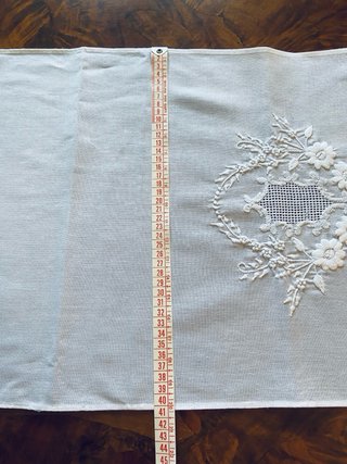Tovaglietta/Centrino cotone bianco 40x73