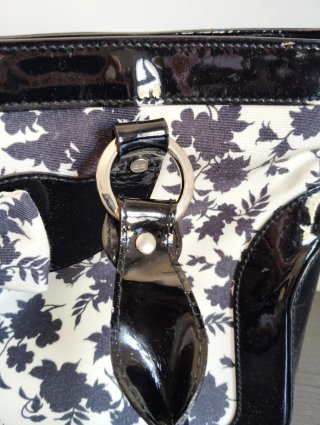 Borsa Balenciaga Nero e Bianco Floreale