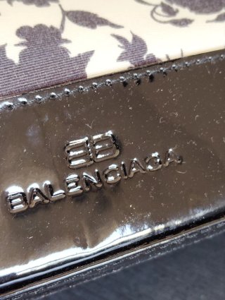 Borsa Balenciaga Nero e Bianco Floreale