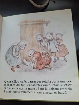 Libro cuento vintage 7 cabretes