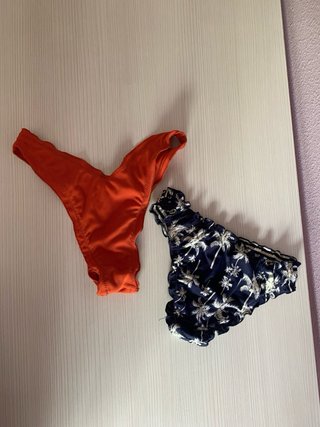 Sets de Braguitas Naranja y Estampada azul