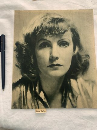 Recortes de revistas de la estrella del cine Greta