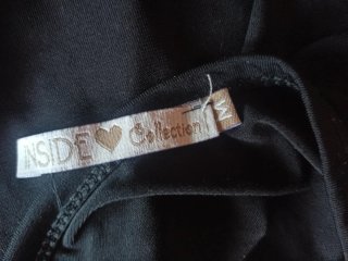 Camiseta negra manga larga encaje talla M