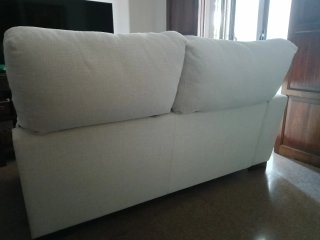 Modulo  de sofá ampliable 2 plazas beige tela