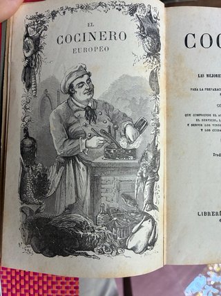 Libro El cocinero europeo 1888