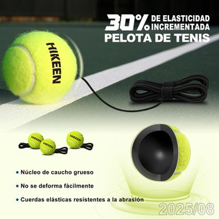 HIKEEN Juego Entrenamiento Tenis Verde +3 Pelotas