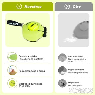 HIKEEN Juego Entrenamiento Tenis Verde +3 Pelotas
