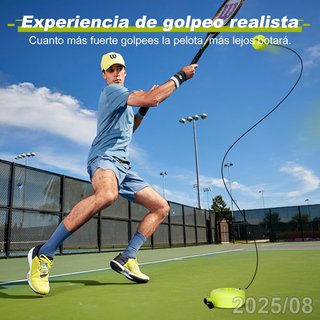 HIKEEN Juego Entrenamiento Tenis Verde +3 Pelotas