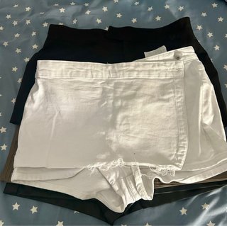 Falda Short Talla 40 Marrón y Negro