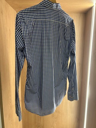 Camisa Carolina Herrera cuadros azul y blanco