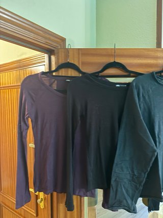 Pack 3 camisetas Zara L manga larga