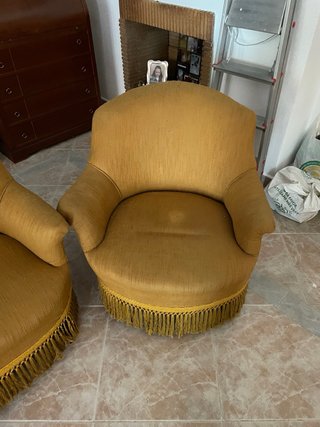 Tresillo de sofás de tela