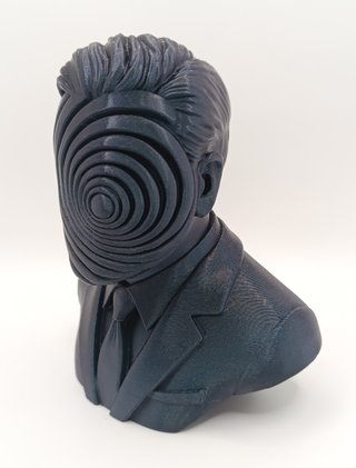 Busto Surrealista Spirale Senza Volto Statua 3D