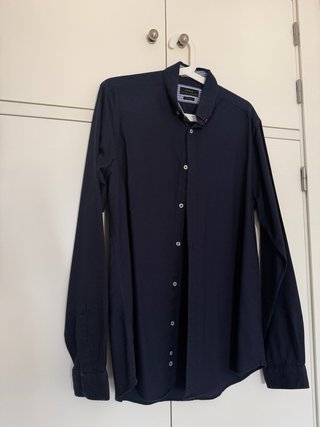 Camisa Zara Azul Marino Talla M