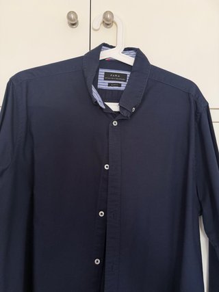 Camisa Zara Azul Marino Talla M