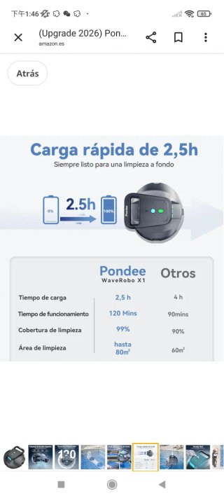 Pondee X1 Robot Limpiafondos Piscina