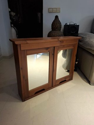 Mueble baño espejo Ikea madera 81x62x18cm
