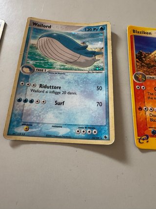 Lotto 3x Carte Pokemon: Salamence, Wailord, Blazik