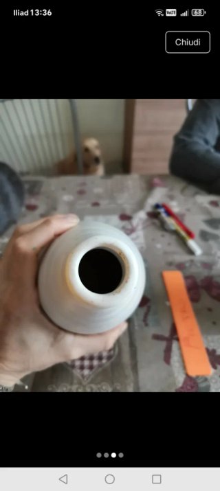 Vaso Ceramica Bianco