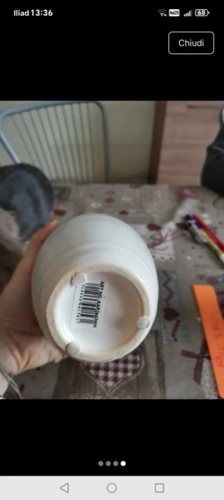 Vaso Ceramica Bianco