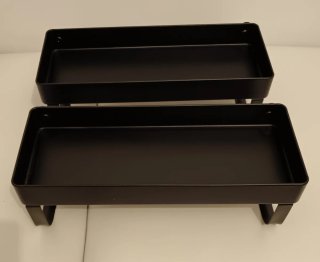 4 Vassoi organizzatori metallici neri
