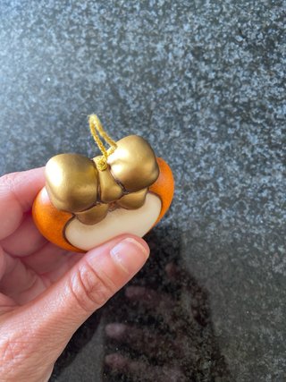 Cuore Thun Arancione con Fiocco Dorato