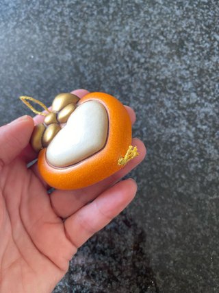 Cuore Thun Arancione con Fiocco Dorato