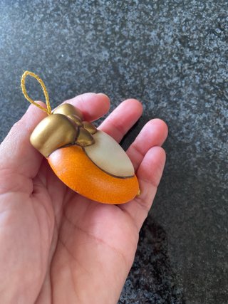 Cuore Thun Arancione con Fiocco Dorato