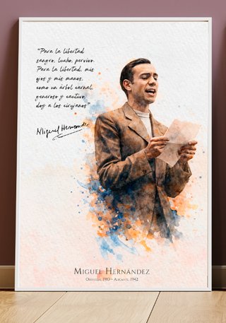 2 Cuadros Poetas Lorca y M. Hernández A3