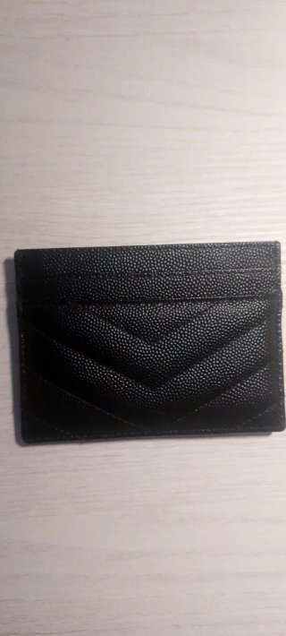 Tarjetero Saint Laurent Negro y Dorado original