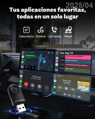 OTTOCAST Mini Adaptador USB Carplay/Android Auto