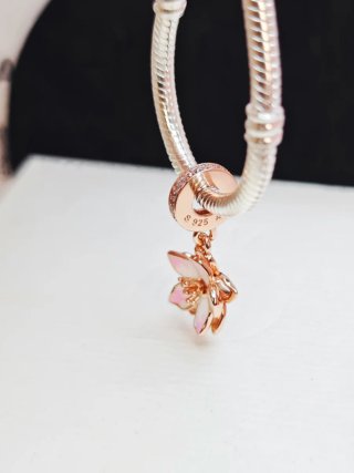 Pandora Charm Flor Rosa plata s925 Ale