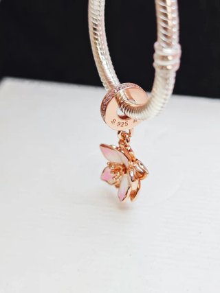 Pandora Charm Flor Rosa plata s925 Ale