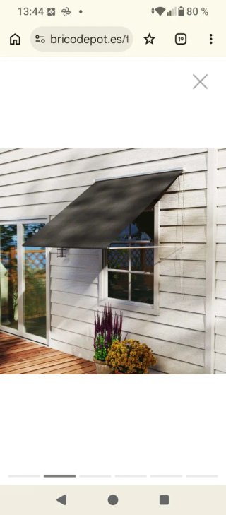 Toldo enrollable gris