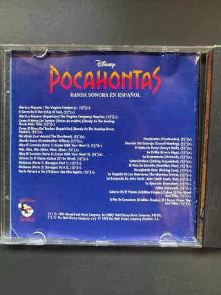 CD Pocahontas Disney Banda Sonora Español