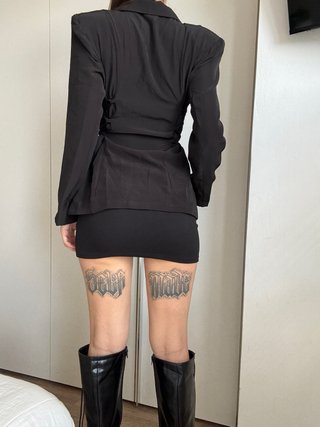 Blazer con lacci in vita